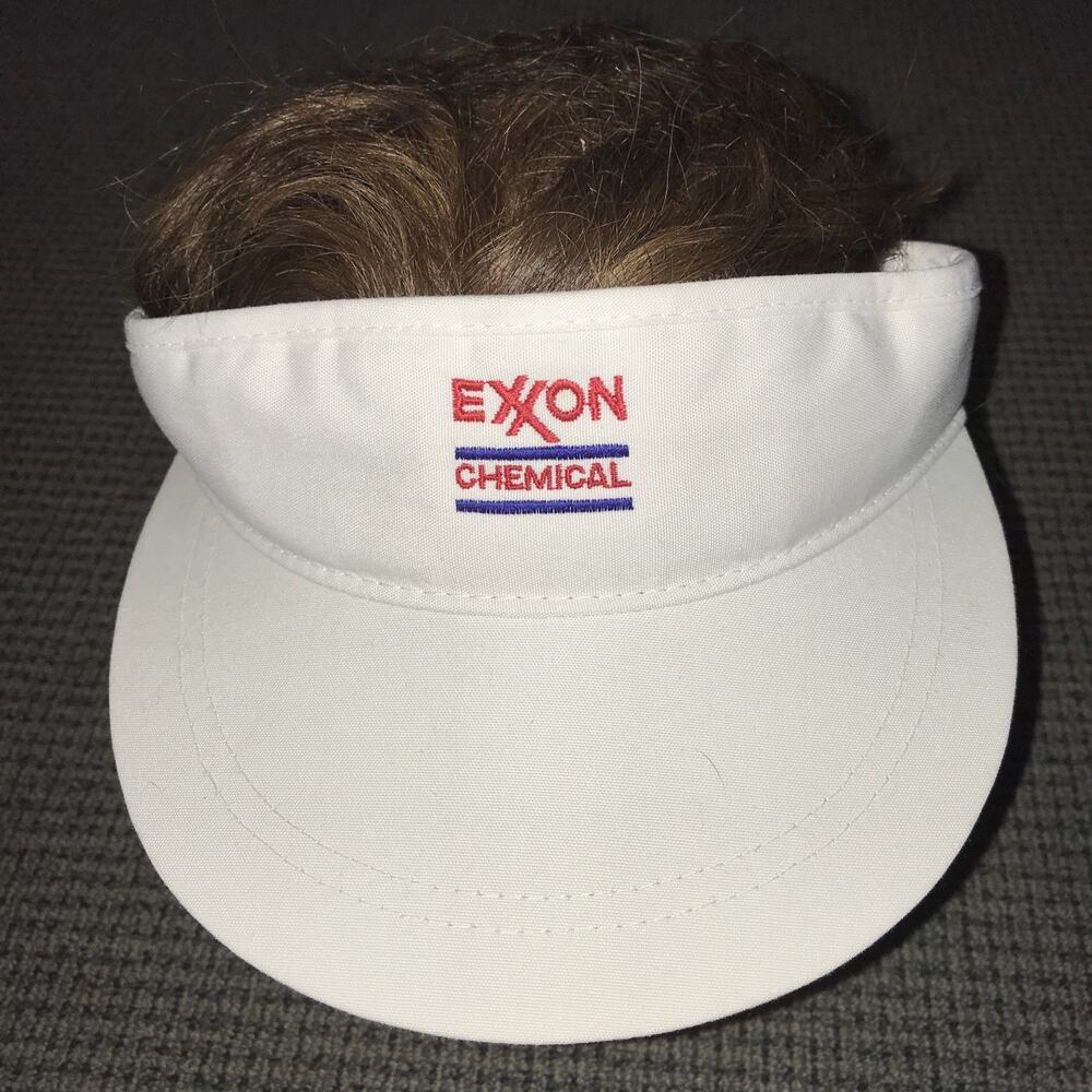 Exxon Chemical White Adjustable Visor Golf‎